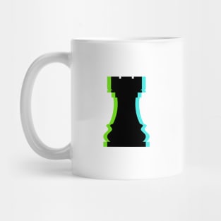 Trippy Rook Piece (Neon Green And Neon Blue) Mug